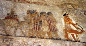 Nástenné maľby z Egyptskych hrobiek zobrazujúce semitov