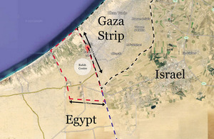 Egypt zborí 10000 domov pri hranici s Gazou