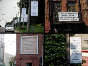 Ukrajinské mesto zaplavili citáty z Biblie